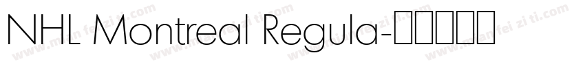 NHL Montreal Regula字体转换